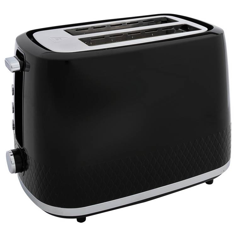 Cookworks Textures Selcey 2 slice toaster black (British brand)