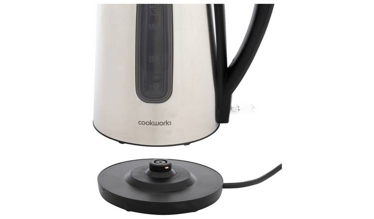 Cookworks jug kettle 1.7L silver, imported from the UK