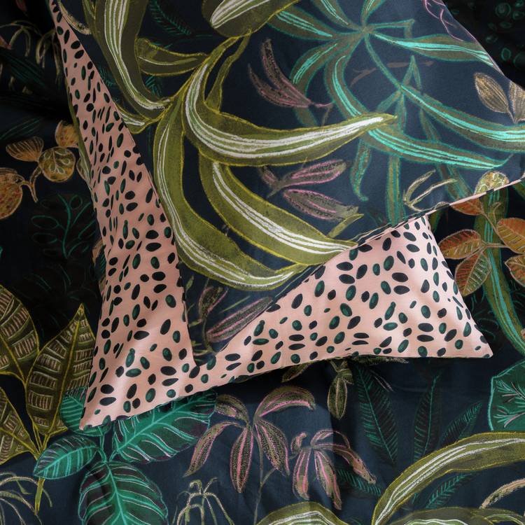 Habitat botanical print multicolor bedding set double - British product
