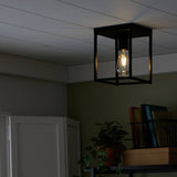 Argos Home flush ceiling light black 23x18cm (British brand)