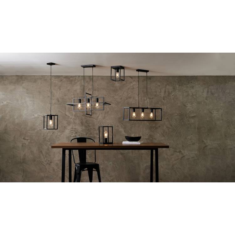 Argos Home flush ceiling light black 23x18cm (British brand)