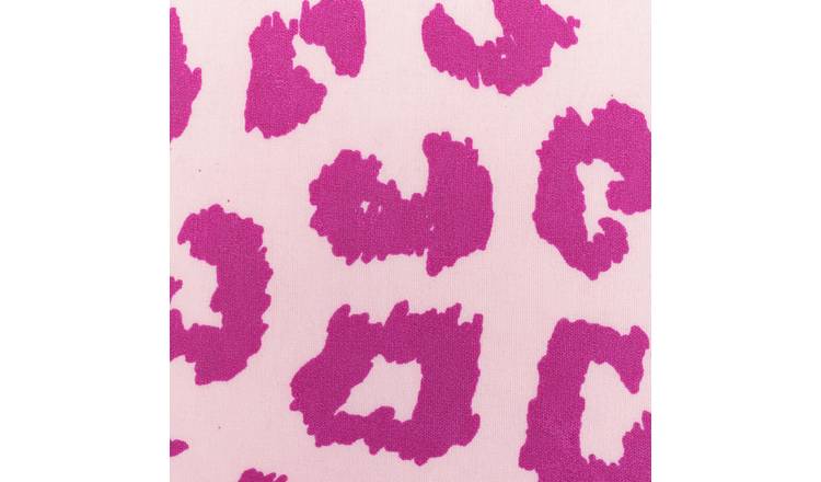 Argos Home pink leopard print bedding set single (British brand)