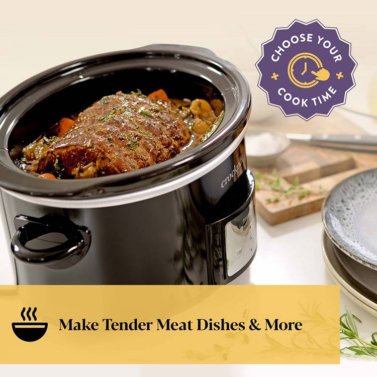 Crockpot black digital slow cooker 3.5L (British brand)