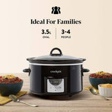 Crockpot black digital slow cooker 3.5L (British brand)