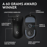 Logitech G PRO X Superlight 2 wireless gaming mouse black - British product
