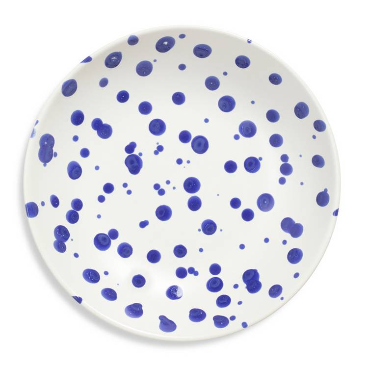 Habitat blue stoneware pasta bowls set of 4 21.5cm, UK version