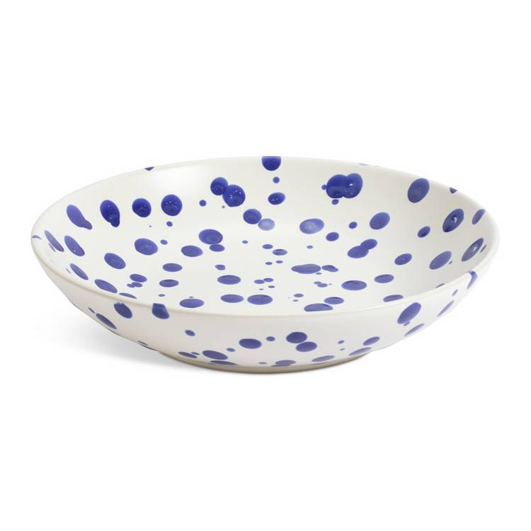 Habitat blue stoneware pasta bowls set of 4 21.5cm, UK version