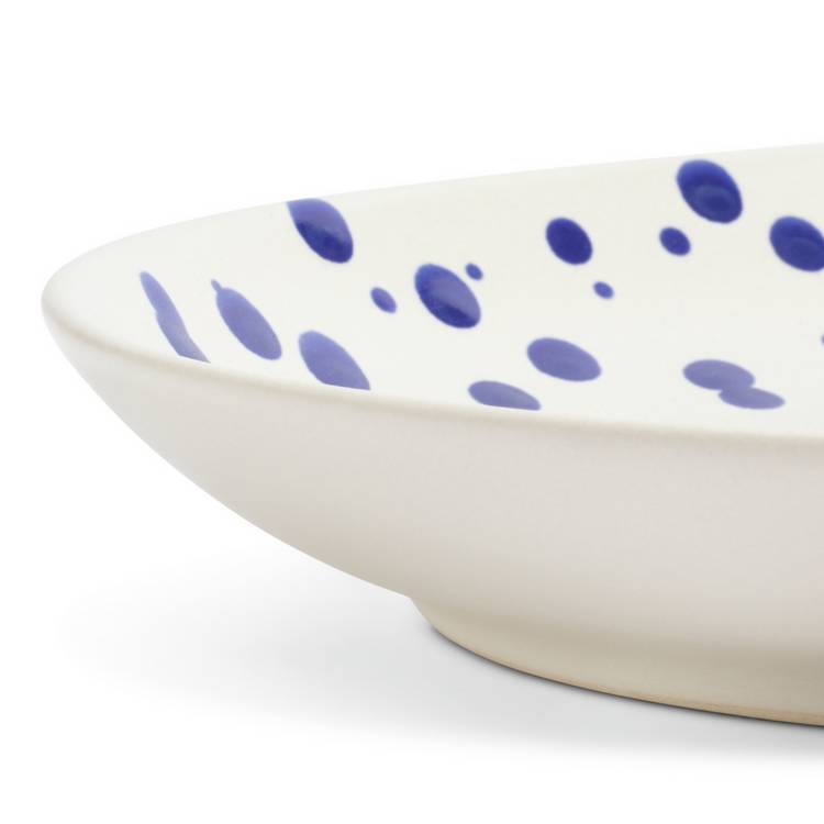 Habitat blue stoneware platter 40x28cm - UK version