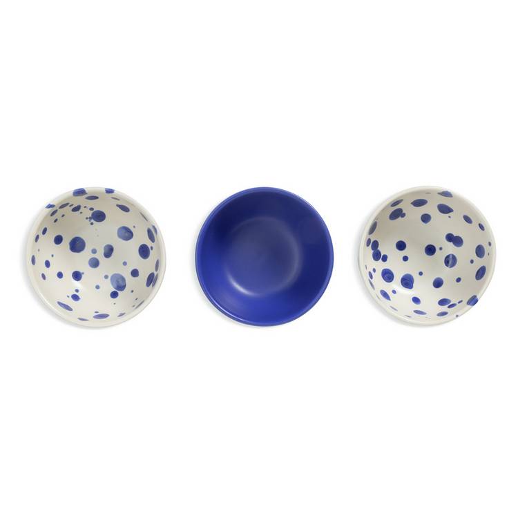 Habitat Jackson set of 3 blue nibble bowls - British product