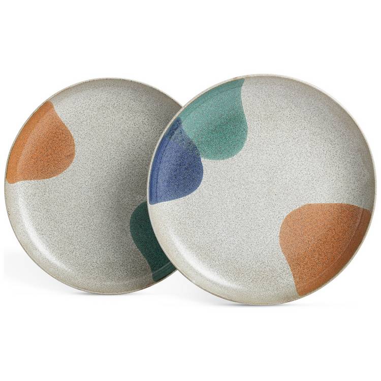 Habitat Recast stoneware dinner plates set of 4, UK version