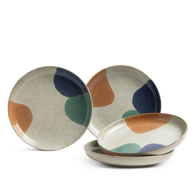 Habitat Recast stoneware side plates set of 4 (British brand)