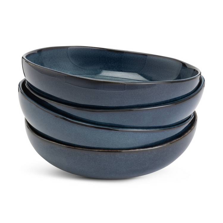 Habitat navy stoneware pasta bowls set of 4, UK version