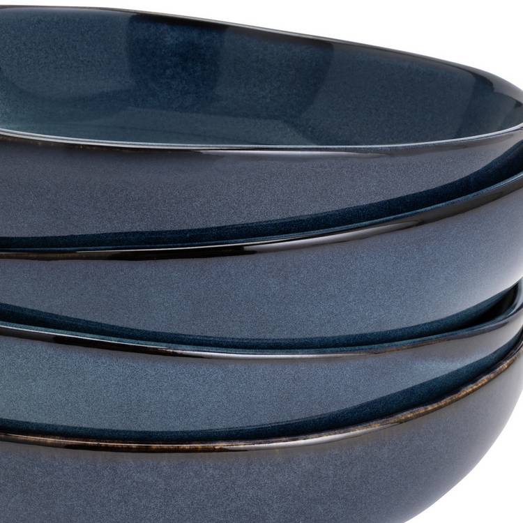 Habitat navy stoneware pasta bowls set of 4, UK version