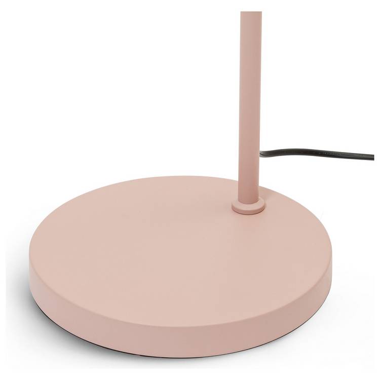 Habitat adjustable floor lamp rose pink with conical shade (British brand)