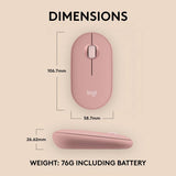Logitech Pebble 2 wireless mouse in rose (British brand)
