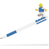 LEGO 2.0 gel pen blue with minifigure plate, UK version