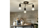 Argos Argos Home Rayner 3 Light Flush Ceiling Light - Black- Buy online at McGrocer