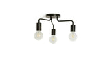 Argos Home black 3 light flush ceiling light, imported from the UK