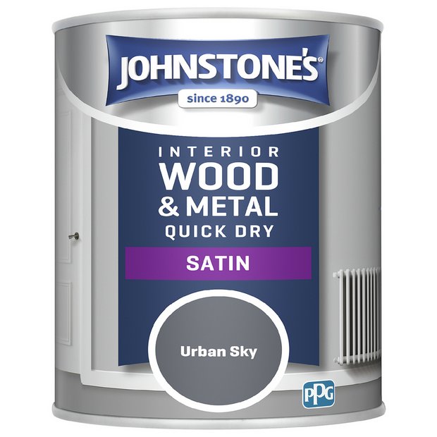 Johnstone's satin paint Urban Sky 750ml, UK version