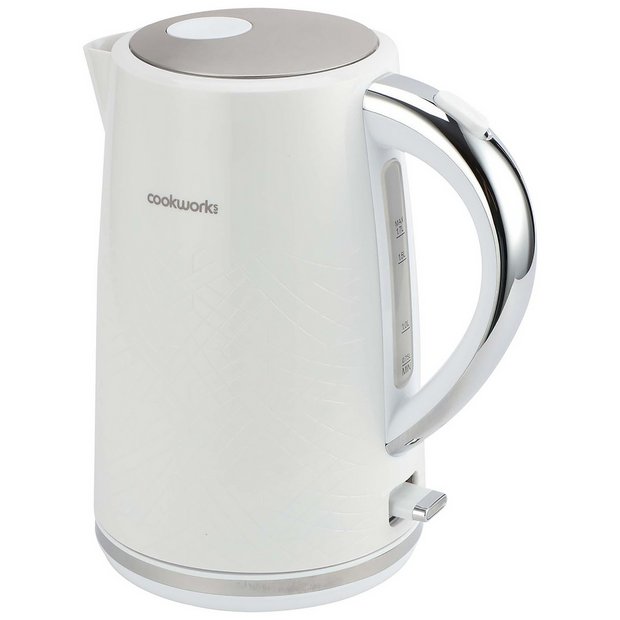 Cookworks Textures Selcey kettle white 1.7L - British product