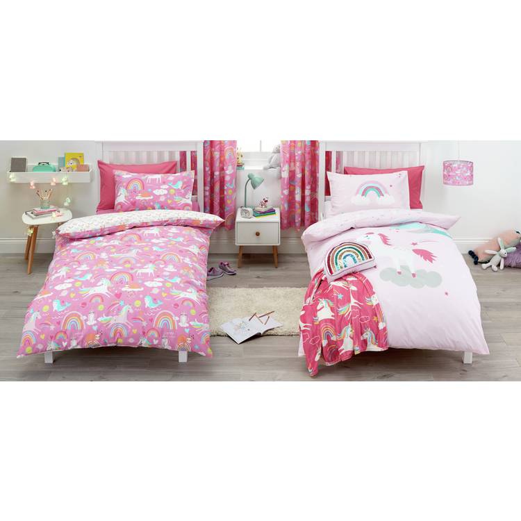 Argos Home kids unicorn bedding set toddler duvet cover (British brand)