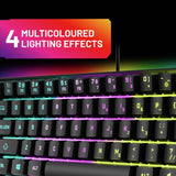 STEALTH mini wired gaming keyboard black (British brand)
