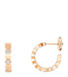 Chaumet rose gold hoop earrings with honeycomb design, UK version