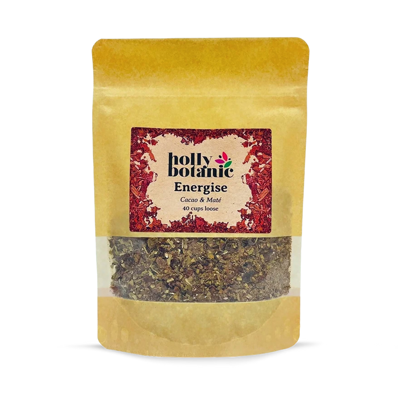 Holly Botanic energise tisane cacao and maté 40 cup loose, UK version