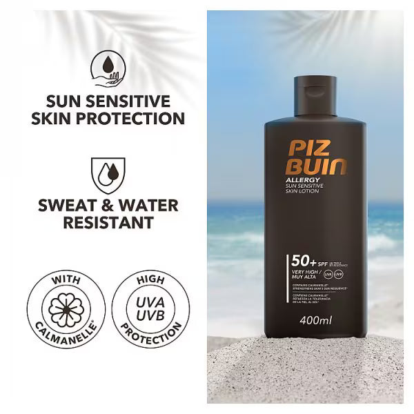 Piz Buin sun cream sensitive skin 400ml imported from the UK