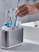 Next Joseph Joseph White EasyStore Steel Toothbrush Caddy- Buy online at McGrocer