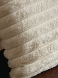 Catherine Lansfield cream ribbed cushion 45x45cm, imported from the UK