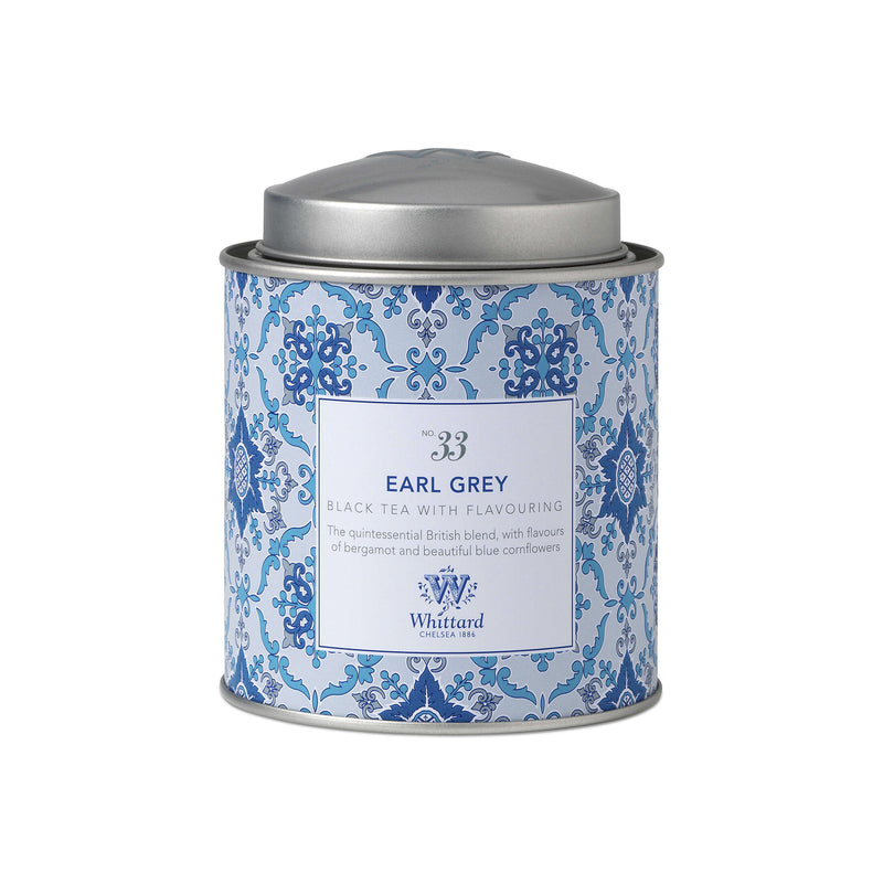 Tea Discoveries Earl Grey loose leaf tea caddy, imported from the UK