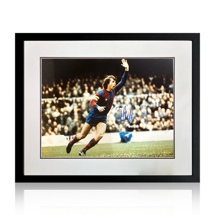 The Fan Cave Johan Cruyff signed framed image 16x12 inches, UK version