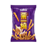 Calbee corn snack fried garlic flavoured, imported from the UK