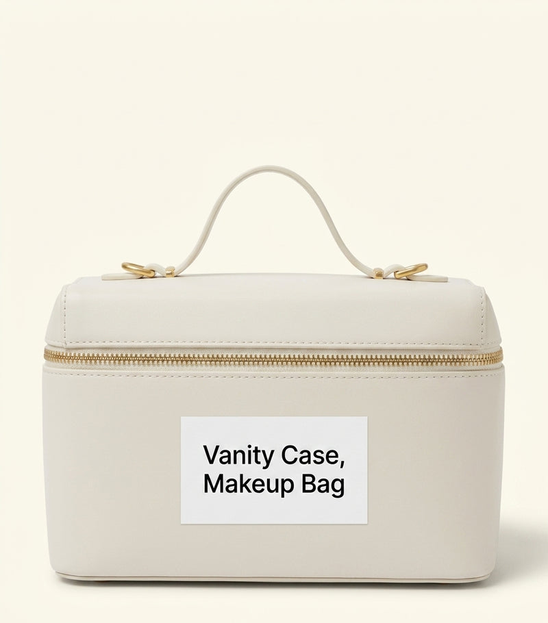 Burberry check vanity bag with structured silhouette, imported from the UK