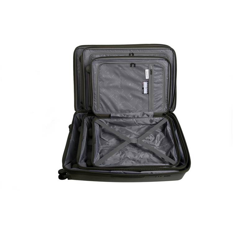 IT Luggage hard lightweight medium suitcase olive, UK version