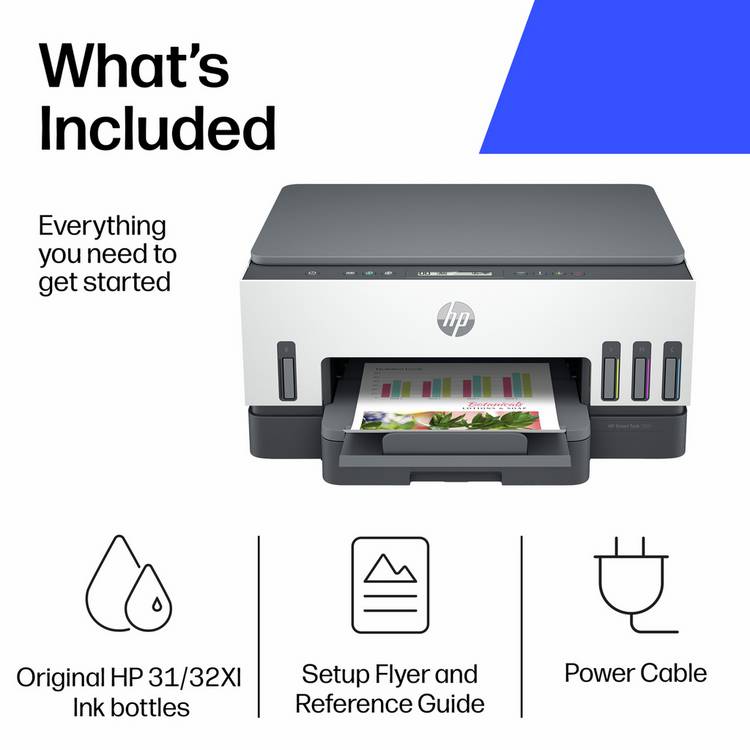 HP Smart Tank 7005 all-in-one wireless printer with 3-year ink supply, UK version