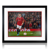 Costco UK The Fan Cave Lisandro Martinez Signed Framed MUFC 22/23 Football Image 52x42cm Frame- Buy online at McGrocer