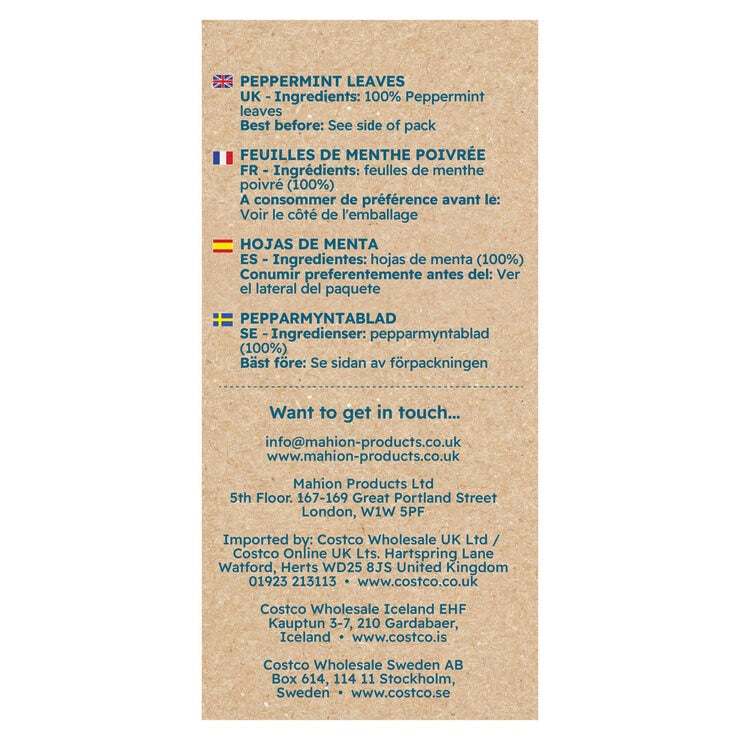 Cafe Tea peppermint leaves tea bags 240 pack - British product