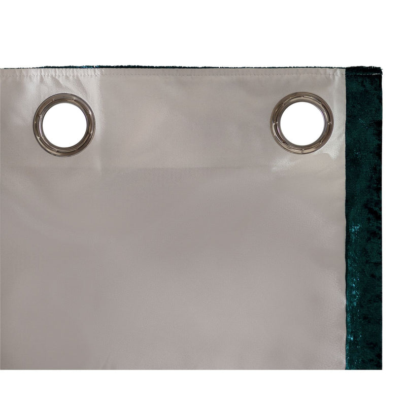Argos Home Crushed Velvet Eyelet Curtains - Emerald - 229x229cm