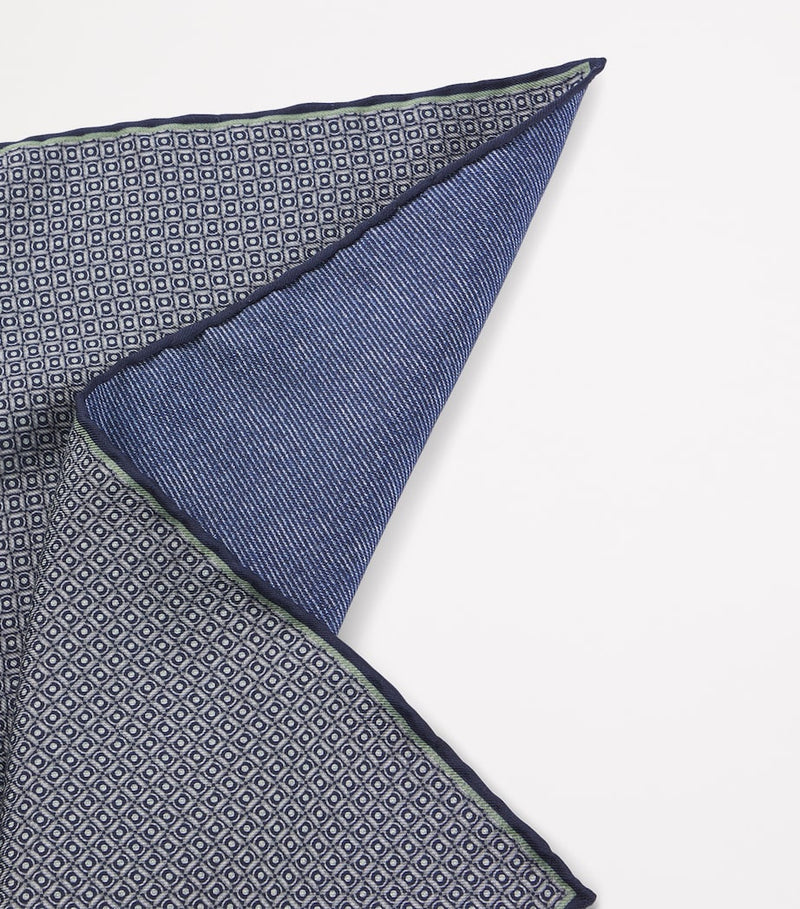 BOSS patterned pocket square, imported from the UK