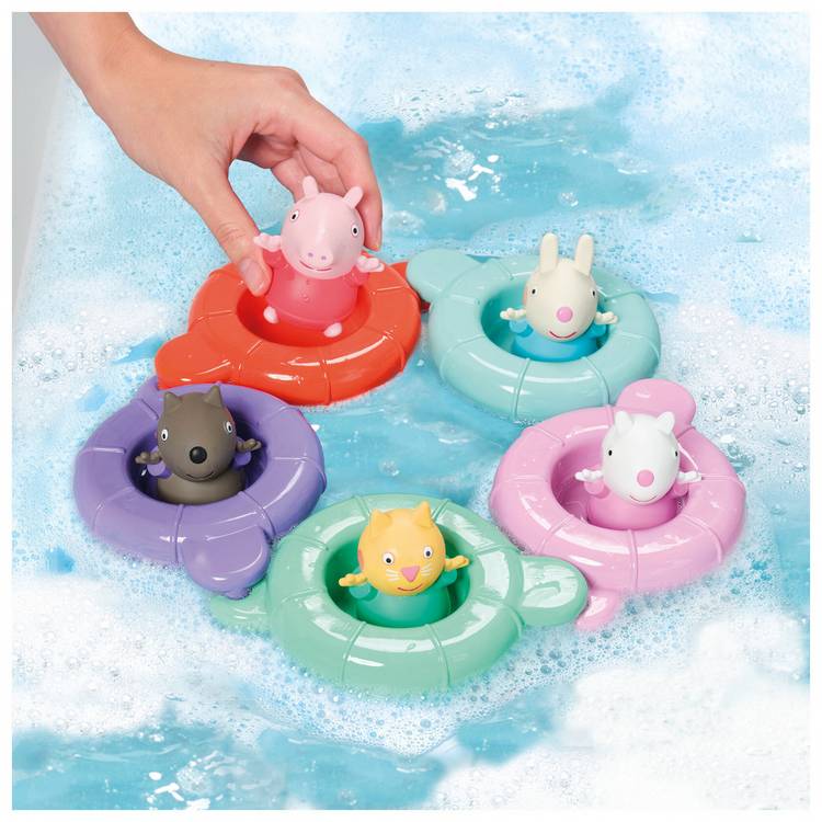 Peppa Pig bath toy pool party set, imported from the UK