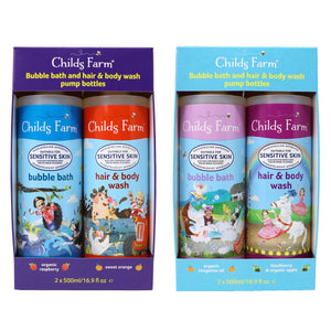 Childs Farm Bubble Bath and Hair & Body Wash 2 Varieties Children's Bubble Bath and Wash 2 x 500ml