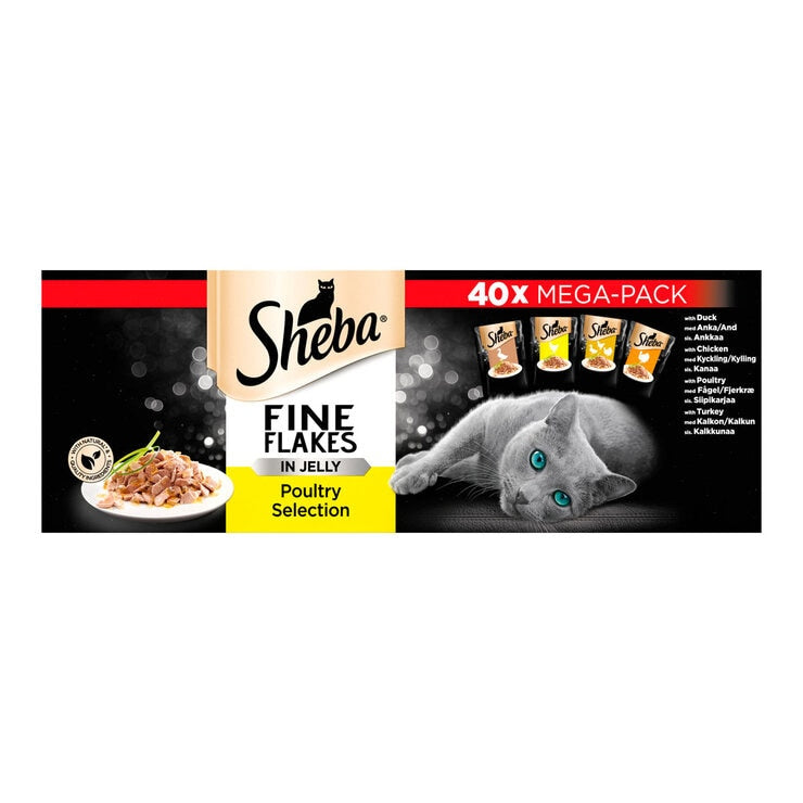 Sheba poultry selection cat food 40 x 85g - British product
