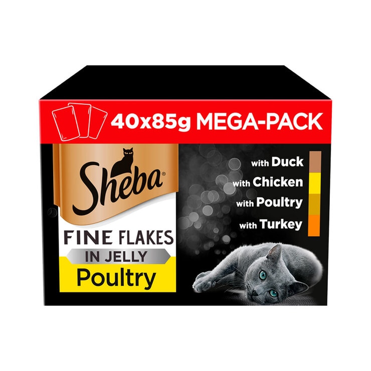 Sheba poultry selection cat food 40 x 85g - British product