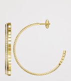 Chopard Ice Cube large hoop earrings yellow gold diamond - British product