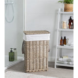 Argos Home grey willow laundry basket with removable liner, imported from the UK