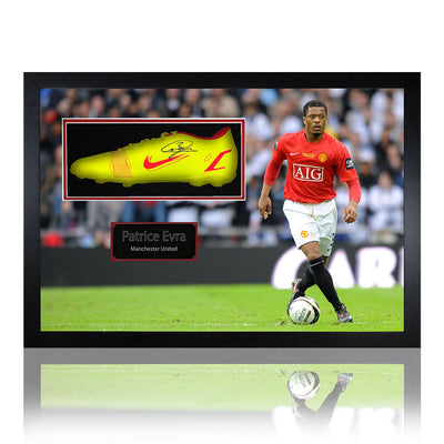 Costco UK The Fan Cave Patrice Evra Signed Framed MUFC Football Boot- Buy online at McGrocer