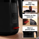 Bosch MyMoment Excite kettle black 1.7L (British brand)