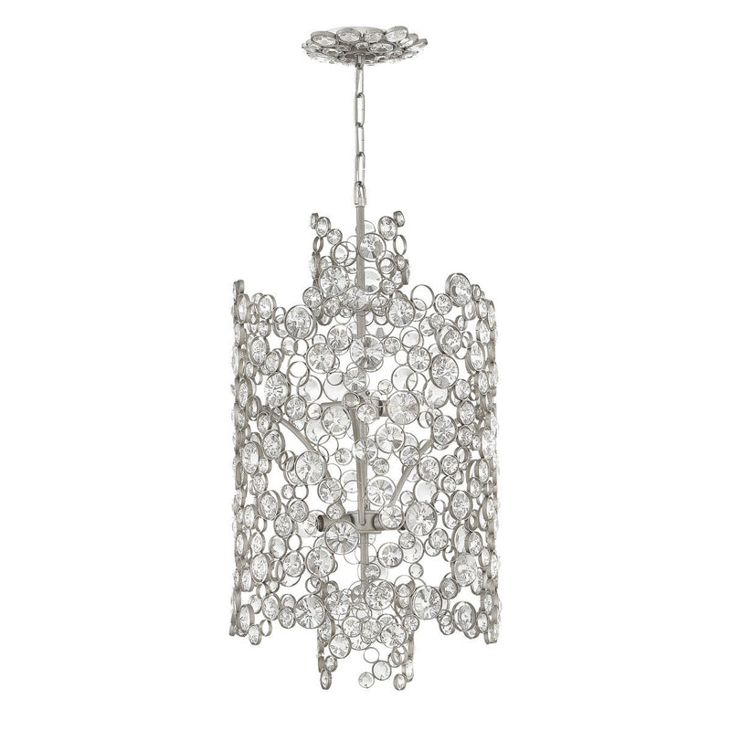 Elstead Anya Silver Leaf pendant light - British product